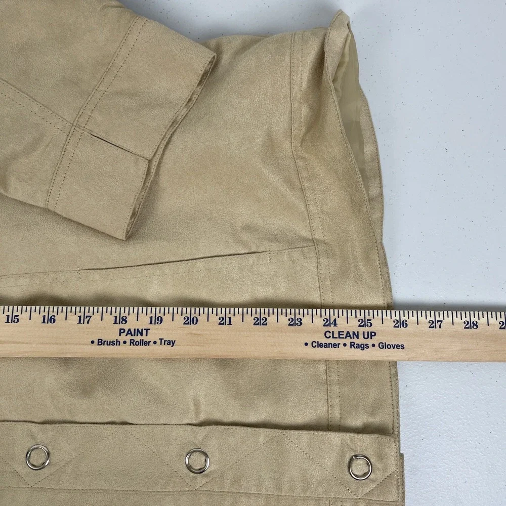 Coldwater Creek Shirt Jacket Shacket Women's Size 18W Beige‎ Snap Up Polyester